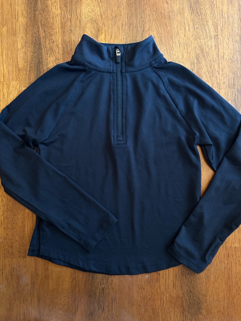 Active Quarter Zip Pullover Girls XS (4-5) Black Hiking Gym Top Athletic Works